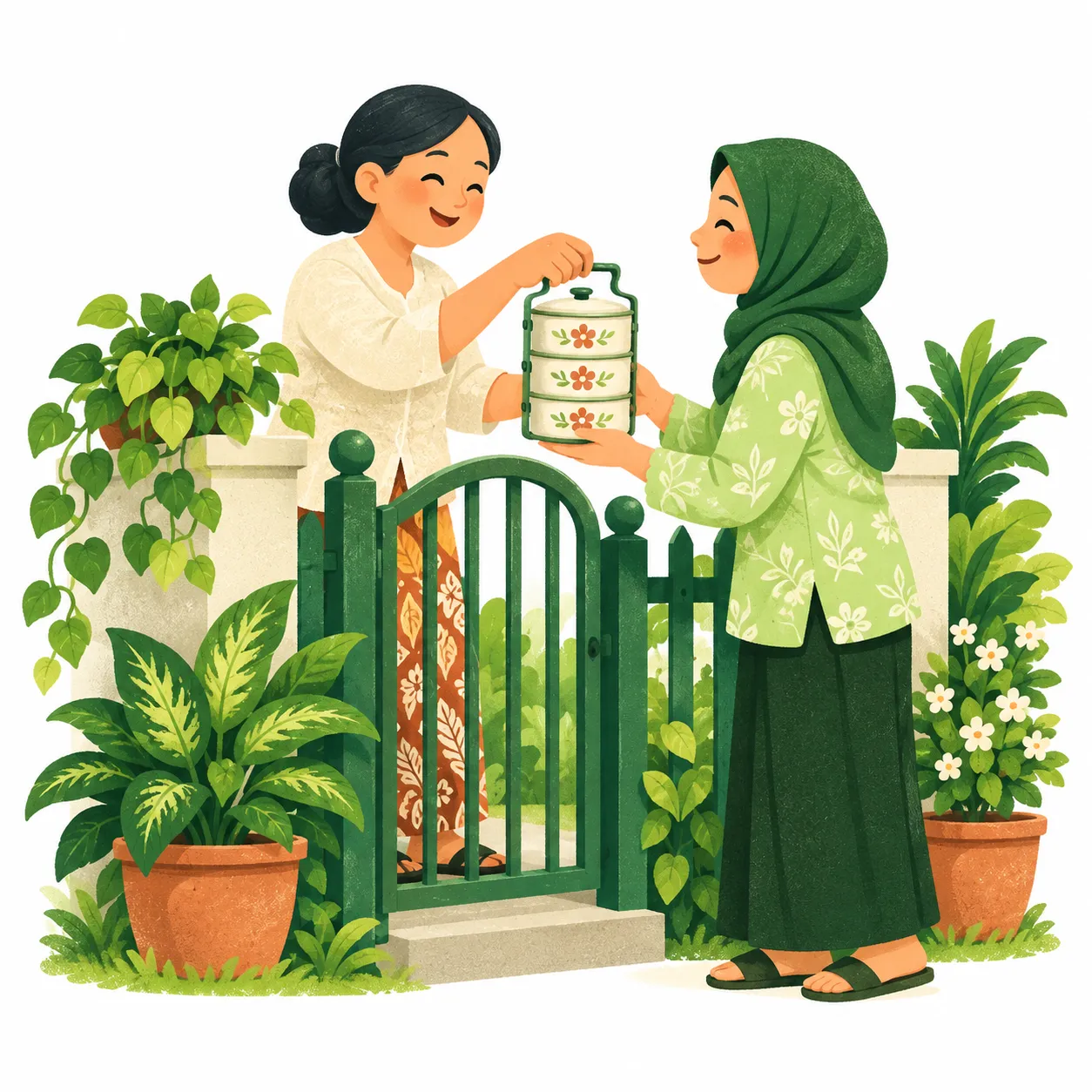 Ilustrasi serah terima rantang