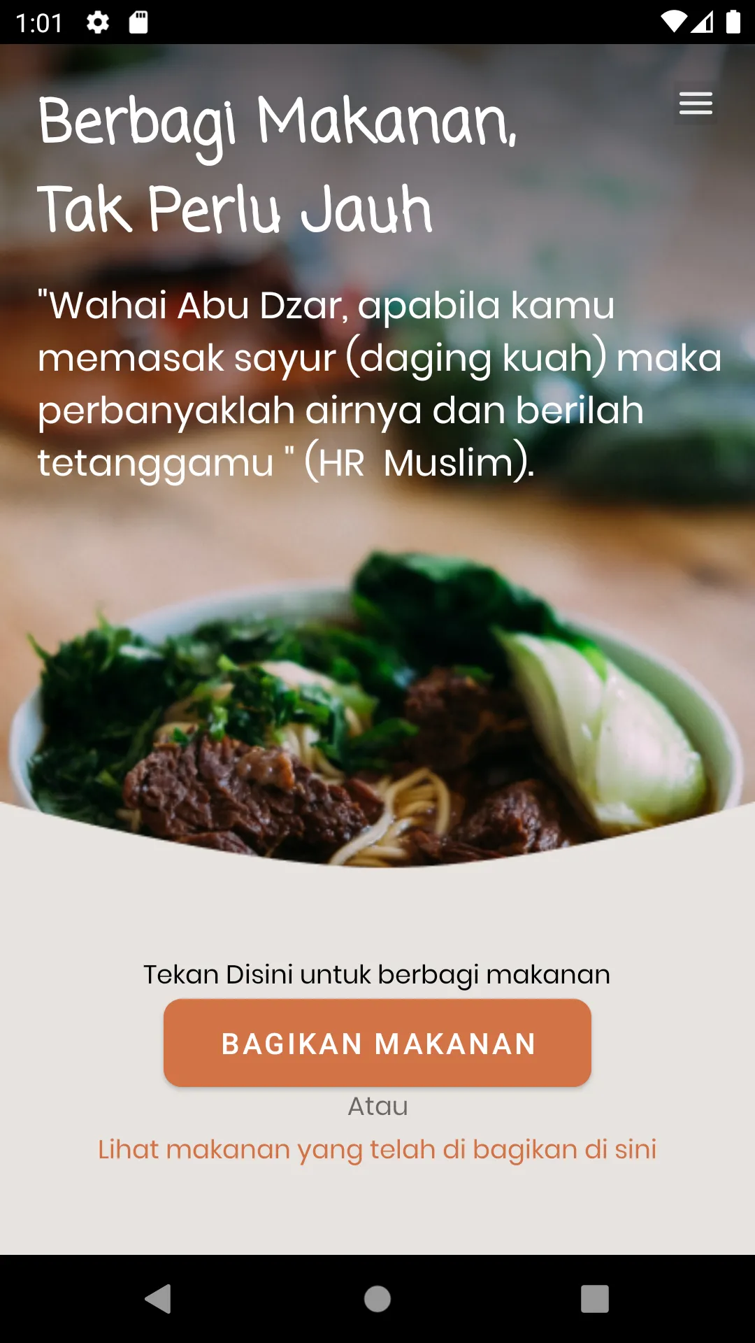 ShareFood versi asli: tugas utamanya cuma link kecil